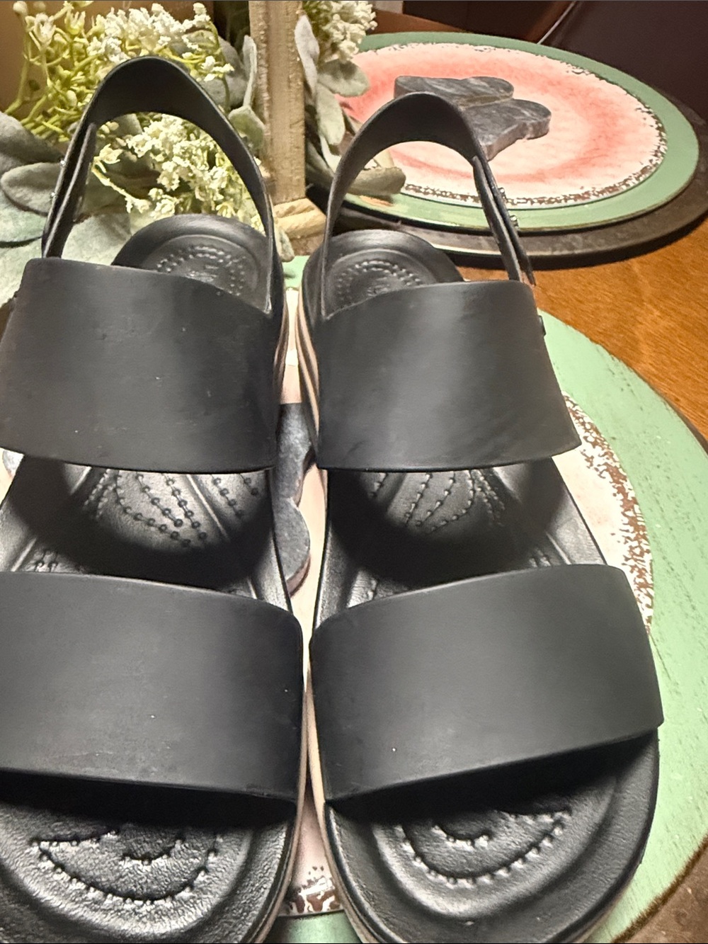 CROCS Olive Green Slip-On Foam Clog